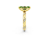 Yellow gold Marquise Cut Solitaire Diamond Engagement Ring with Twisted Pave Band and Four-Prong Setting_2