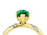 Yellow gold Marquise Cut Solitaire Diamond Engagement Ring with Twisted Pave Band and Four-Prong Setting_4