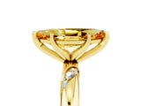 Yellow gold Marquise Cut Solitaire Diamond Engagement Ring with Twisted Pave Band and Four-Prong Setting_5