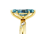 Yellow gold Marquise Cut Solitaire Diamond Engagement Ring with Twisted Pave Band and Four-Prong Setting_5