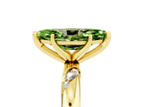 Yellow gold Marquise Cut Solitaire Diamond Engagement Ring with Twisted Pave Band and Four-Prong Setting_5