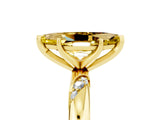 Yellow gold Marquise Cut Solitaire Diamond Engagement Ring with Twisted Pave Band and Four-Prong Setting_5
