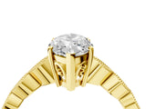Yellow gold Marquise Cut Solitaire Diamond Ring with Infinity Twist Band and Four-Prong Setting_37