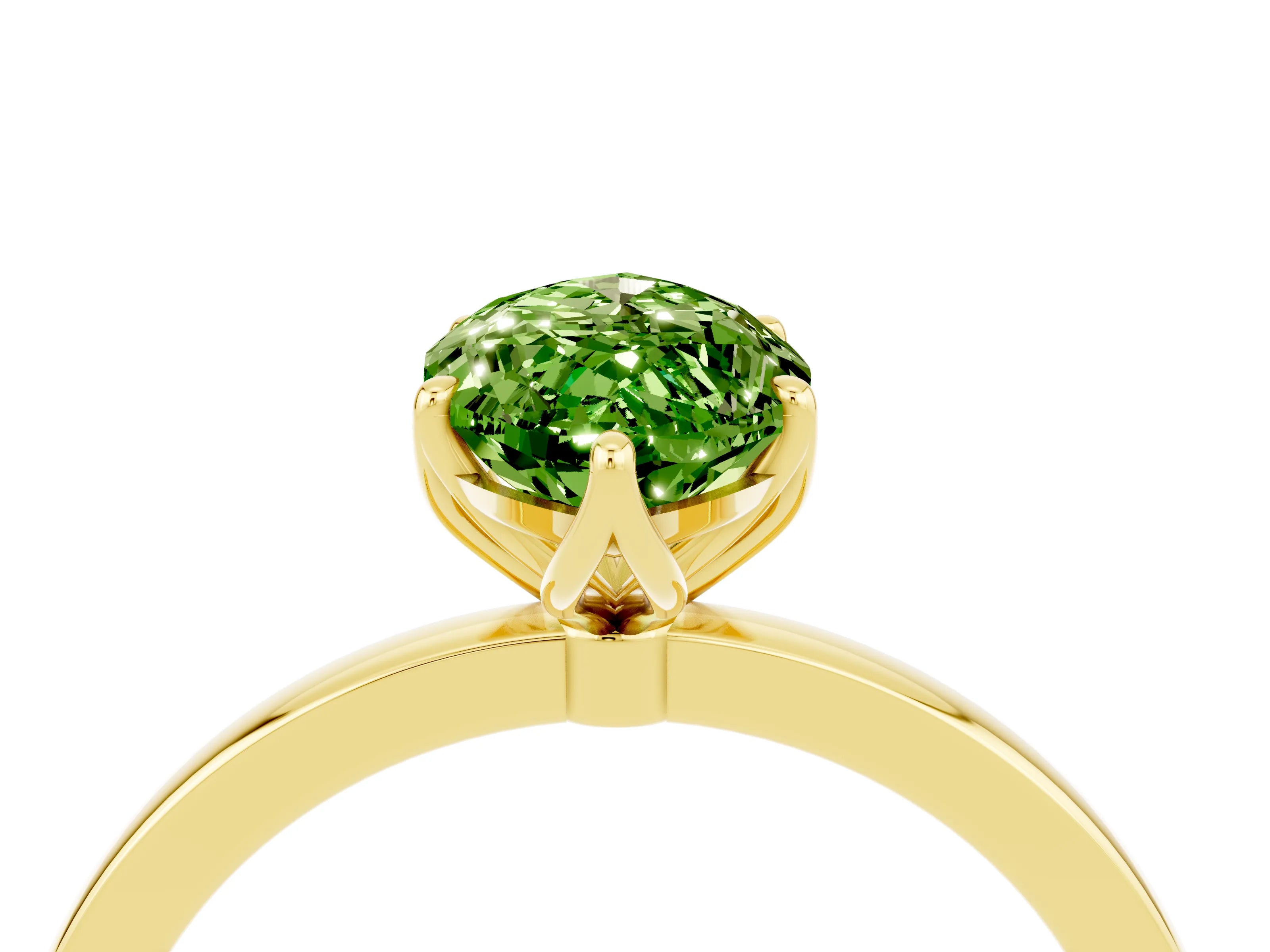 Yellow gold Marquise Cut Solitaire Diamond Ring with Thin Band and Four-Prong Setting_4