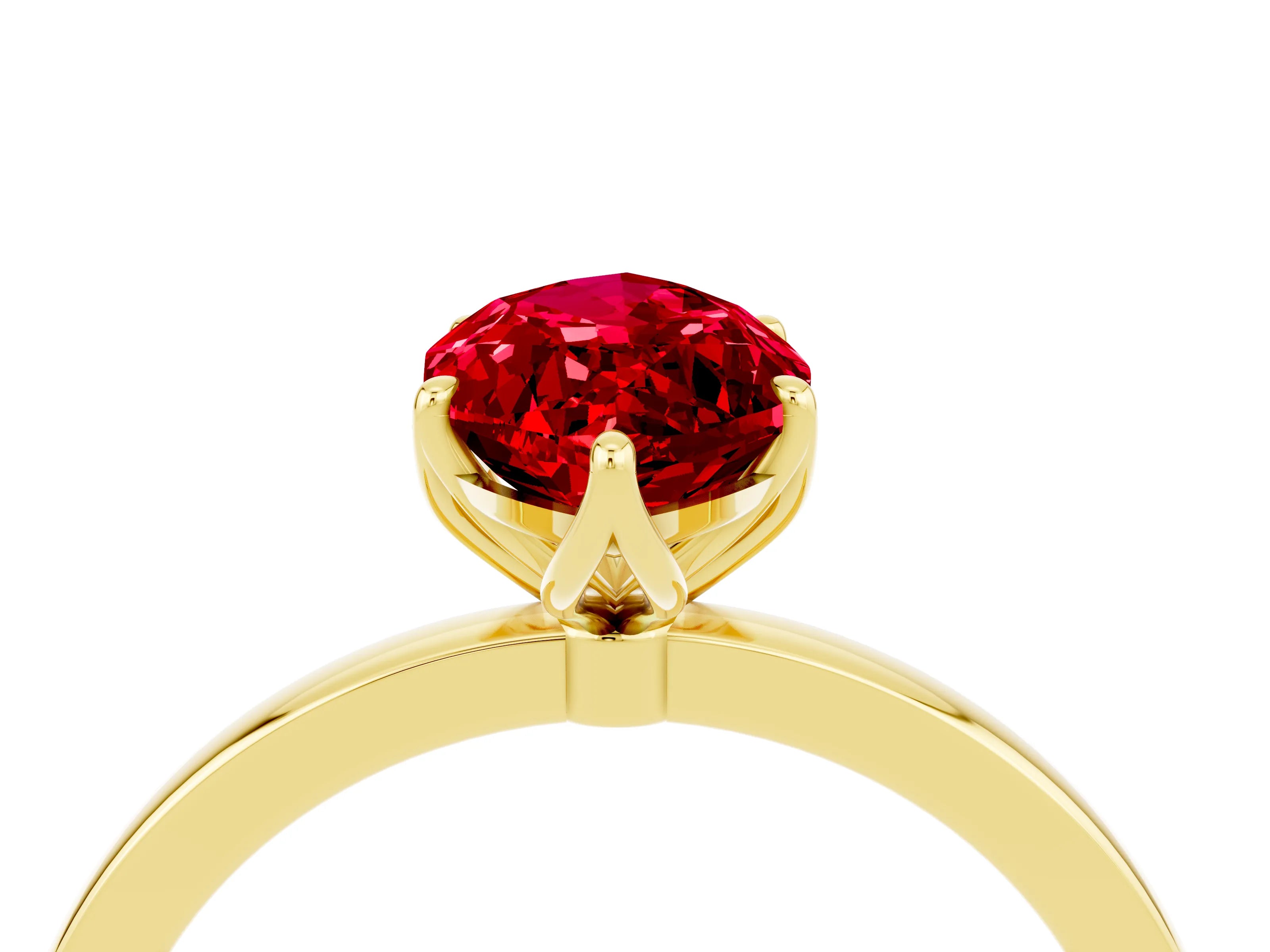 Yellow gold Marquise Cut Solitaire Diamond Ring with Thin Band and Four-Prong Setting_4