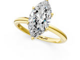 Yellow gold Marquise Cut Solitaire Engagement Ring with Four-Prong Setting and Classic Band_22