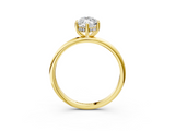 Yellow gold Marquise Cut Solitaire Engagement Ring with Four-Prong Setting and Classic Band_24
