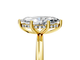 Yellow gold Marquise Cut Solitaire Engagement Ring with Four-Prong Setting and Classic Band_26
