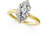 Yellow gold Marquise Cut Solitaire Engagement Ring with Four-Prong Setting on a Classic Band_41