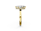 Yellow gold Marquise Cut Solitaire Engagement Ring with Four-Prong Setting on a Classic Band_42