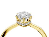 Yellow gold Marquise Cut Solitaire Engagement Ring with Four-Prong Setting on a Classic Band_44