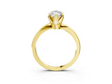 Yellow gold Marquise Cut Solitaire Engagement Ring with Six-Prong Setting and Tapered Band_10