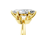 Yellow gold Marquise Cut Solitaire Engagement Ring with Six-Prong Setting and Tapered Band_12
