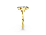 Yellow gold Marquise Cut Solitaire Engagement Ring with Tapered Band and Four-Prong Setting_5