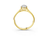 Yellow gold Marquise Cut Solitaire Engagement Ring with Tapered Band and Four-Prong Setting_6