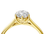 Yellow gold Marquise Cut Solitaire Engagement Ring with Tapered Band and Four-Prong Setting_7