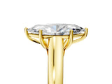 Yellow gold Marquise Cut Solitaire Engagement Ring with Tapered Band and Four-Prong Setting_8