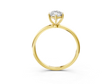 Yellow gold Marquise Cut Solitaire Engagement Ring with Thin Band and Four-Prong Setting_6