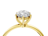 Yellow gold Marquise Cut Solitaire Engagement Ring with Thin Band and Four-Prong Setting_7