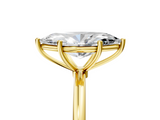 Yellow gold Marquise Cut Solitaire Engagement Ring with Thin Band and Four-Prong Setting_8