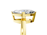 Yellow gold Marquise Cut Solitaire Ring with Four-Prong Setting and Classic Band_66