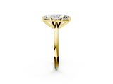 Yellow gold Marquise Cut Solitaire Ring with Four-Prong Setting on a Classic Band_72