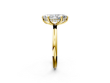 Yellow gold Marquise Cut Solitaire Ring with Thin Band and Four-Prong Setting_38