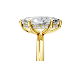 Yellow gold Marquise Cut Solitaire Ring with Thin Band and Four-Prong Setting_41