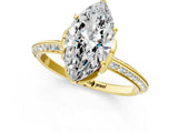Yellow gold Marquise Cut Solitaire Split Shank Pave Diamond Engagement Ring with Four-Prong Setting_38