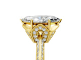 Yellow gold Marquise Cut Solitaire Split Shank Pave Diamond Engagement Ring with Four-Prong Setting_42