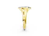 Yellow gold Marquise Cut Solitaire Tension Set Diamond Ring with Split Shank Band_17