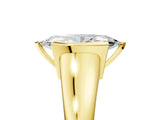 Yellow gold Marquise Cut Solitaire Tension Set Diamond Ring with Split Shank Band_20