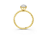 Yellow gold Marquise Cut Solitaire Twisted Band 4-Prong Ring_18
