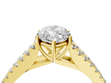 Yellow gold Marquise Cut Split Shank Pave Diamond Engagement Ring with Four-Prong Setting_32