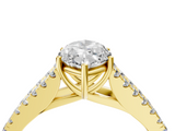 Yellow gold Marquise Cut Split Shank Pave Diamond Engagement Ring with Four-Prong Setting_48