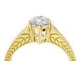 Yellow gold Marquise Cut Split Shank Pave Diamond Ring with Four-Prong Setting_56