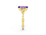 Yellow gold Marquise Cut Tanzanite Solitaire Celtic Knot Ring with Four-Prong Setting_14