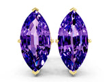 Yellow gold Marquise Cut Tanzanite Stud Earrings_28