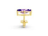 Yellow gold Marquise Cut Tanzanite Stud Earrings_30