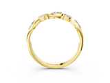 Yellow gold Marquise Cut Twisted Band with Prong Setting_103