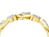 Yellow gold Marquise Cut Twisted Band with Prong Setting_104