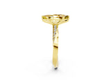 Yellow gold Marquise Cut Yellow Sapphire Engagement Ring with Side Stone Accents and Four-Prong Setting_62