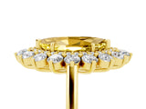 Yellow gold Marquise Cut Yellow Sapphire Floral Double Halo Engagement Ring with Prong Setting_65