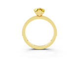 Yellow gold Marquise Cut Yellow Sapphire Milgrain Pavé Engagement Ring with Four-Prong Setting_27