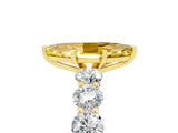 Yellow gold Marquise Cut Yellow Sapphire Prong Setting with Side Stones on a Pave Band_29