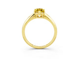 Yellow gold Marquise Cut Yellow Sapphire Solitaire Engagement Ring with Classic Band and Four-Prong Setting_27
