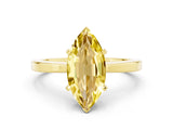 Yellow gold Marquise Cut Yellow Sapphire Solitaire Engagement Ring with Classic Band and Four-Prong Setting_60
