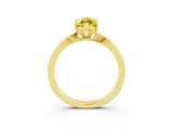 Yellow gold Marquise Cut Yellow Sapphire Solitaire Engagement Ring with Classic Band and Four-Prong Setting_63