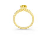 Yellow gold Marquise Cut Yellow Sapphire Solitaire Engagement Ring with Round Band and Four-Prong Setting_27