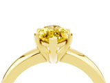 Yellow gold Marquise Cut Yellow Sapphire Solitaire Engagement Ring with Round Band and Four-Prong Setting_28